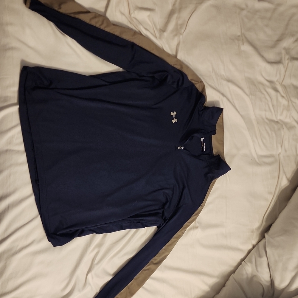 Under Armour Navy and Tan Pullover